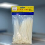 Cable Ties Pack (100pcs) White  6" x 120 lbs