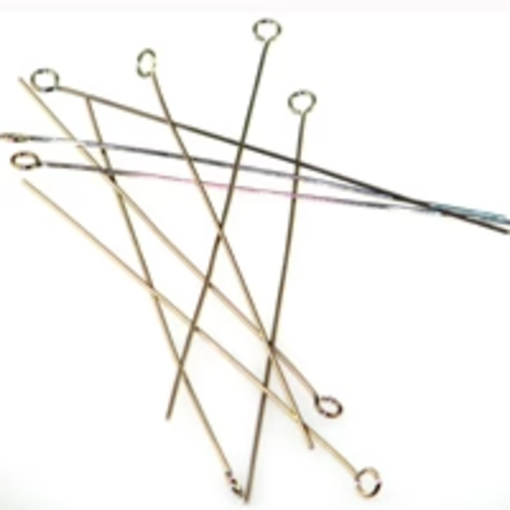 Eye Pins (100 pieces) Rhodium 2.13 Inches 20ga(.028)