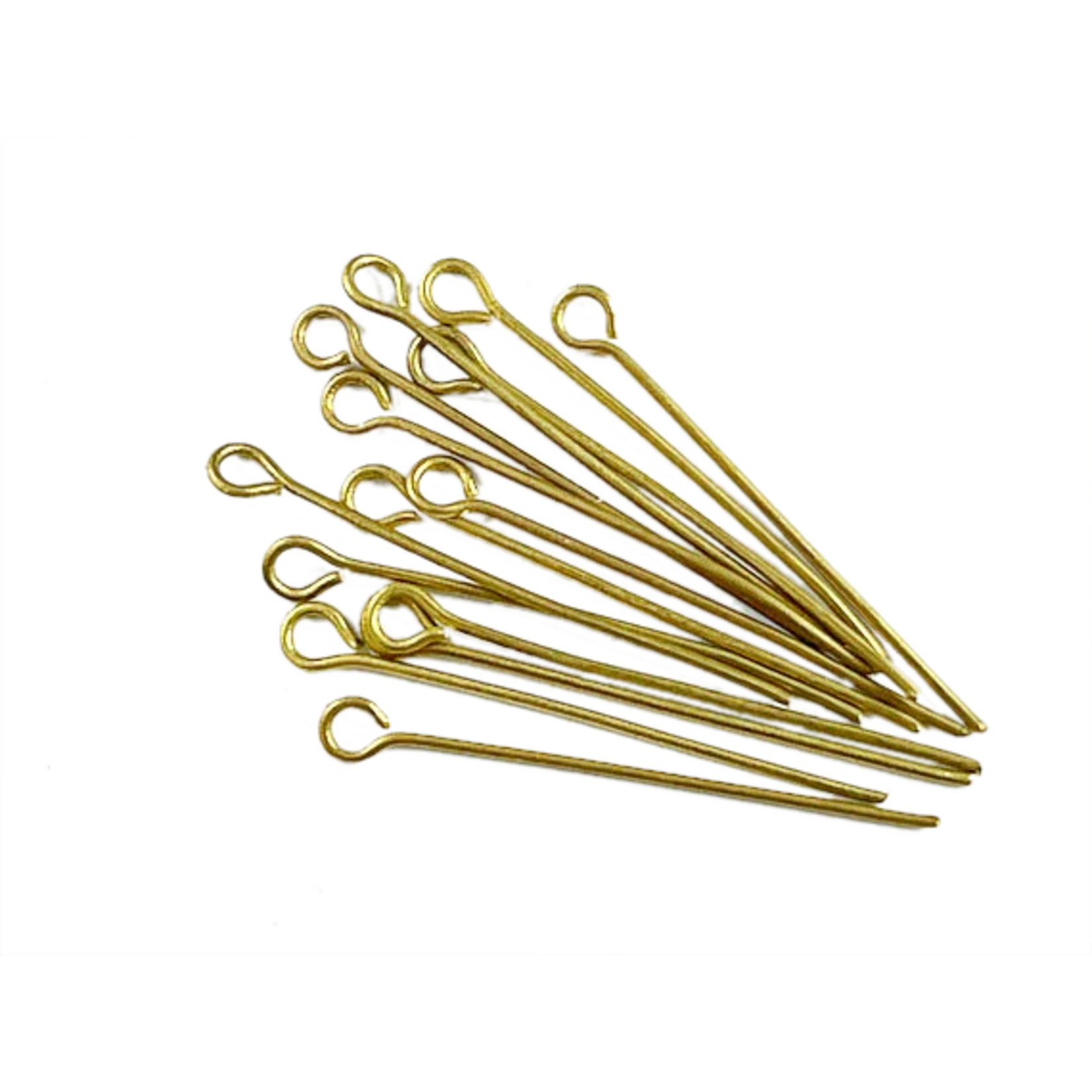 Eye Pins (12pcs) Brass 1 Inch 22ga(0.25)