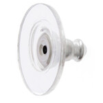 Earring Barrel W/Plastic Disc(100 Pieces) Nickel Clutch 12X6Mm