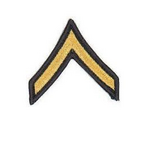Enlisted Dress Green Private Male Sew on Rank (1 stripe)
