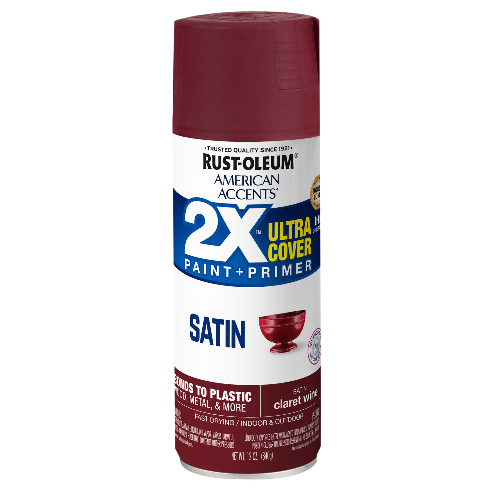 Rustoleum 2X Ultra Cover Satin Spray Paint 12oz - Claret Wine