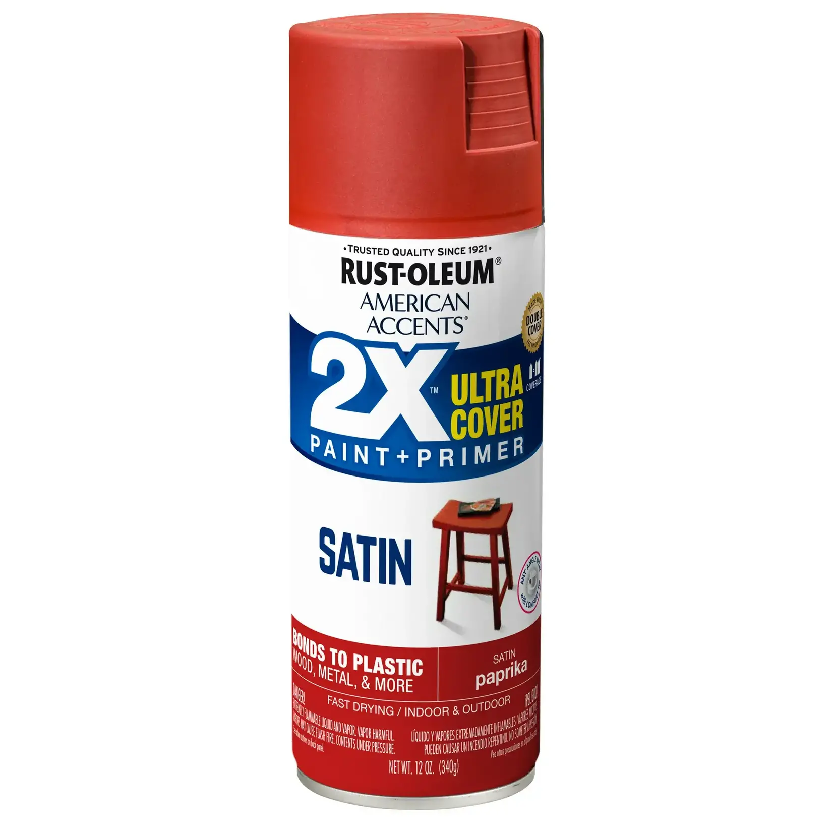 Rustoleum 2X Ultra Cover Satin Spray Paint 12oz - Paprika