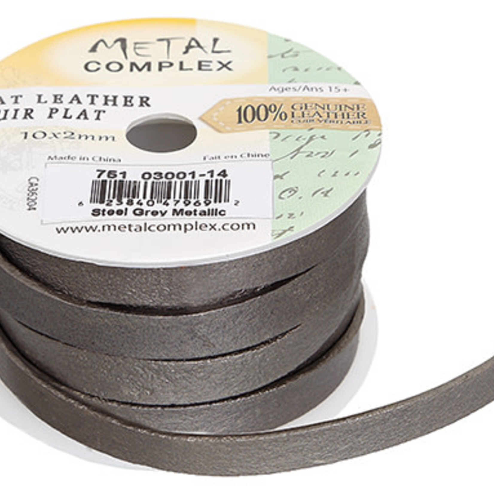 Flat Leather 10 x 2mm  (5 Meter Roll)