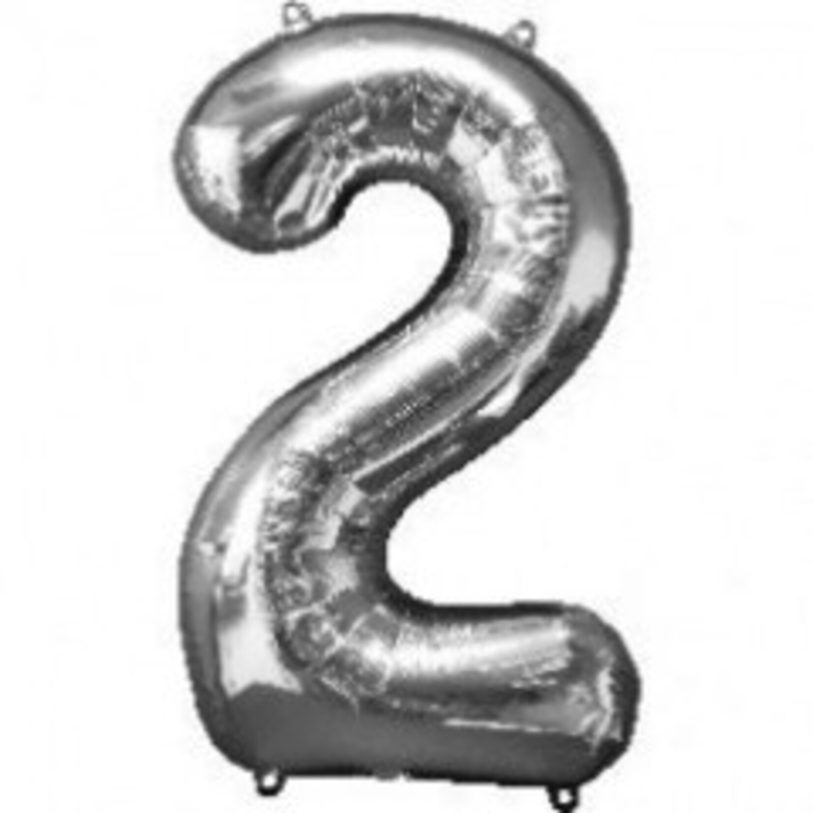 Foil Number Balloon 34 Inches Silver