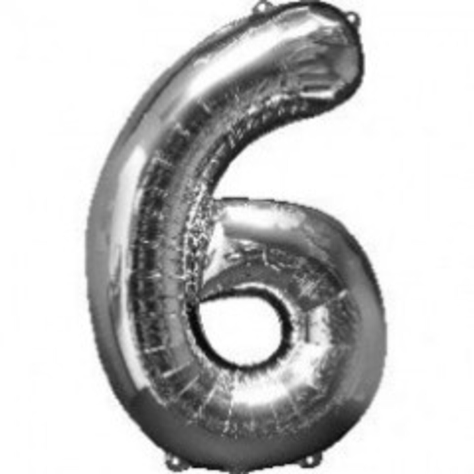 Foil Number Balloon 34 Inches Silver
