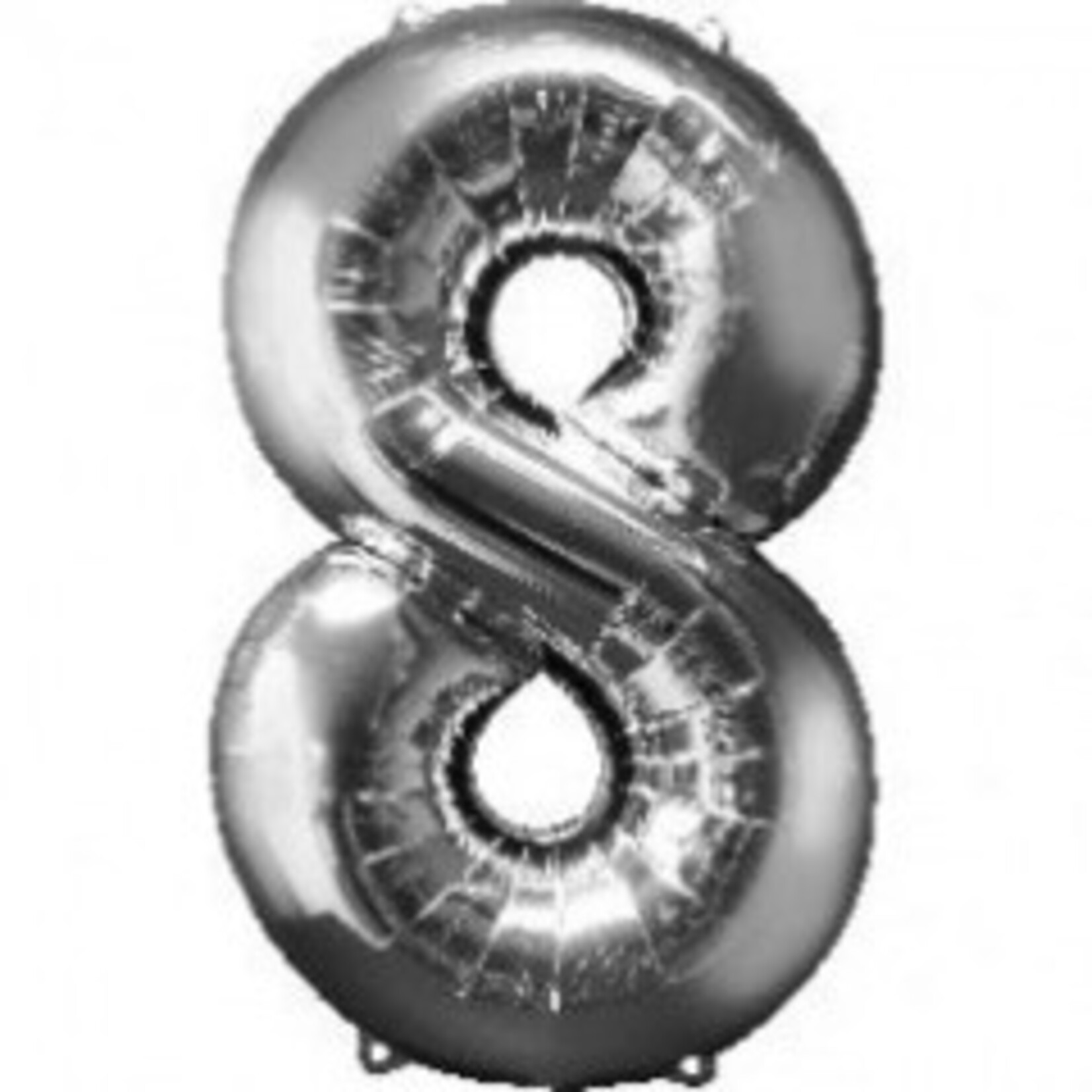 Foil Number Balloon 34 Inches Silver