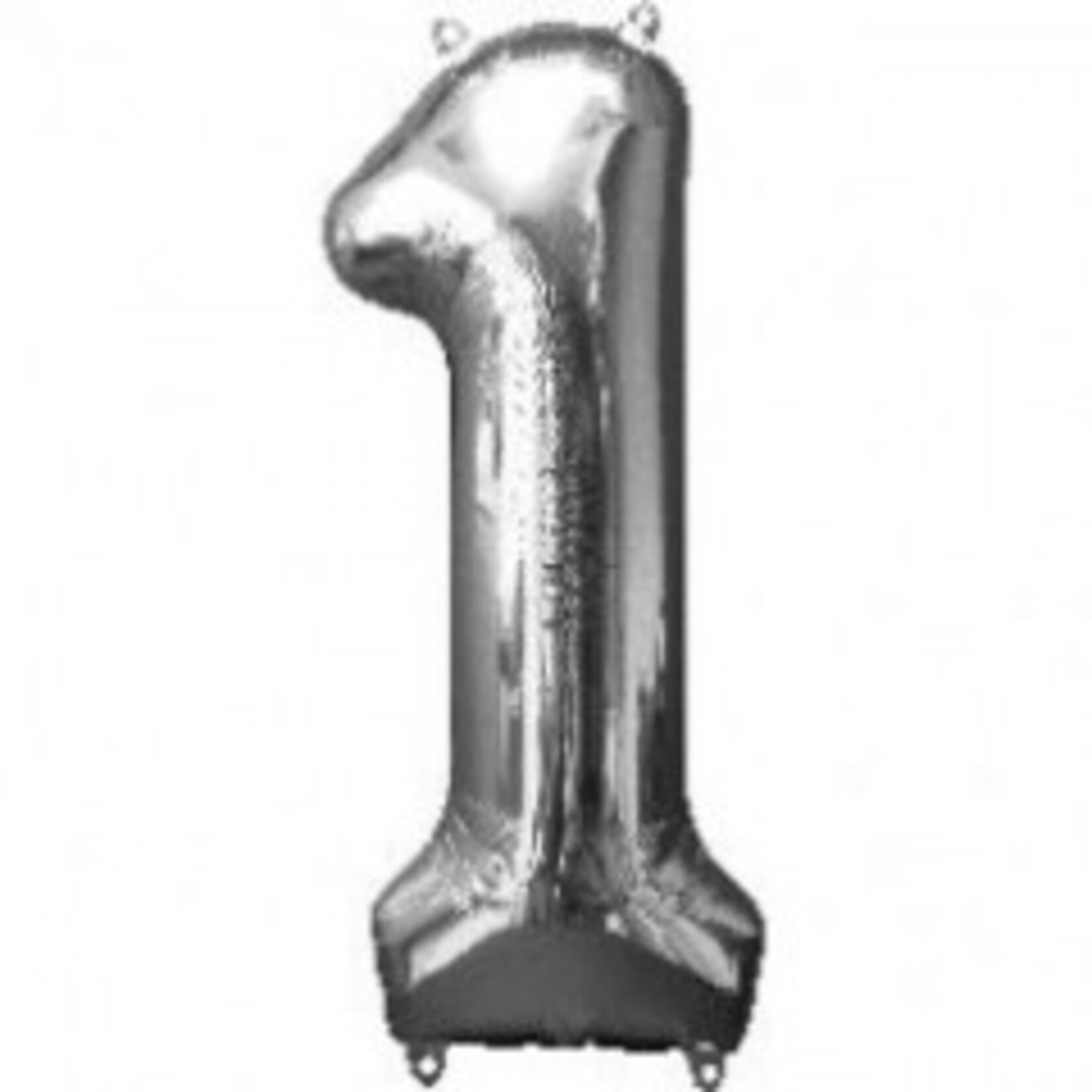 Foil Number Balloon 34 Inches Silver
