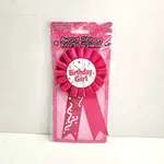 Happy Birthday Award Ribbon Girl Fuchsia Pink