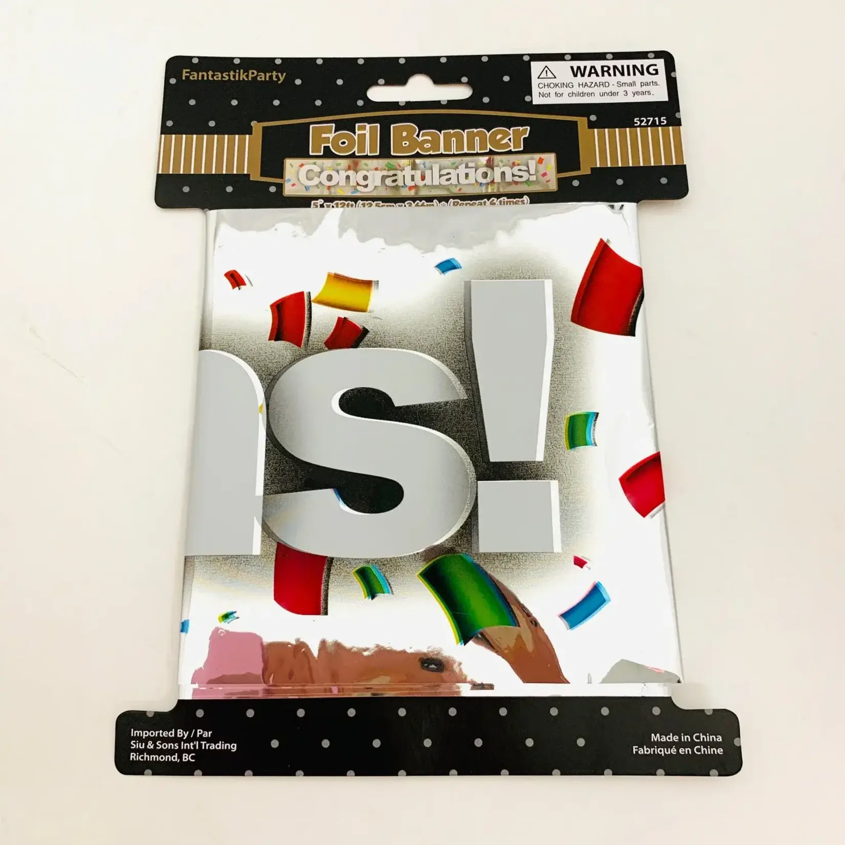 Foil Banner 12Ft - Congratulations