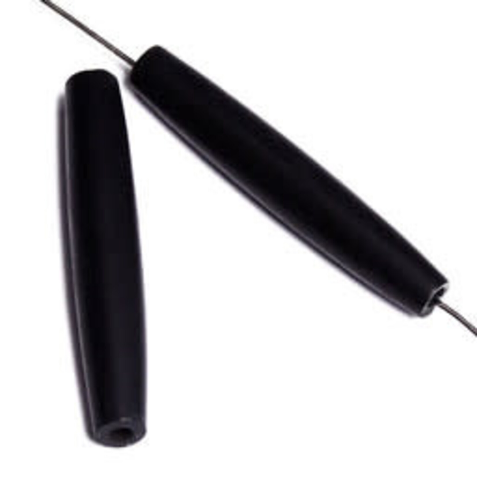 Hairbone Pipe  Worked on Bone  Black 1.5 Inches(12 pcs) Oval