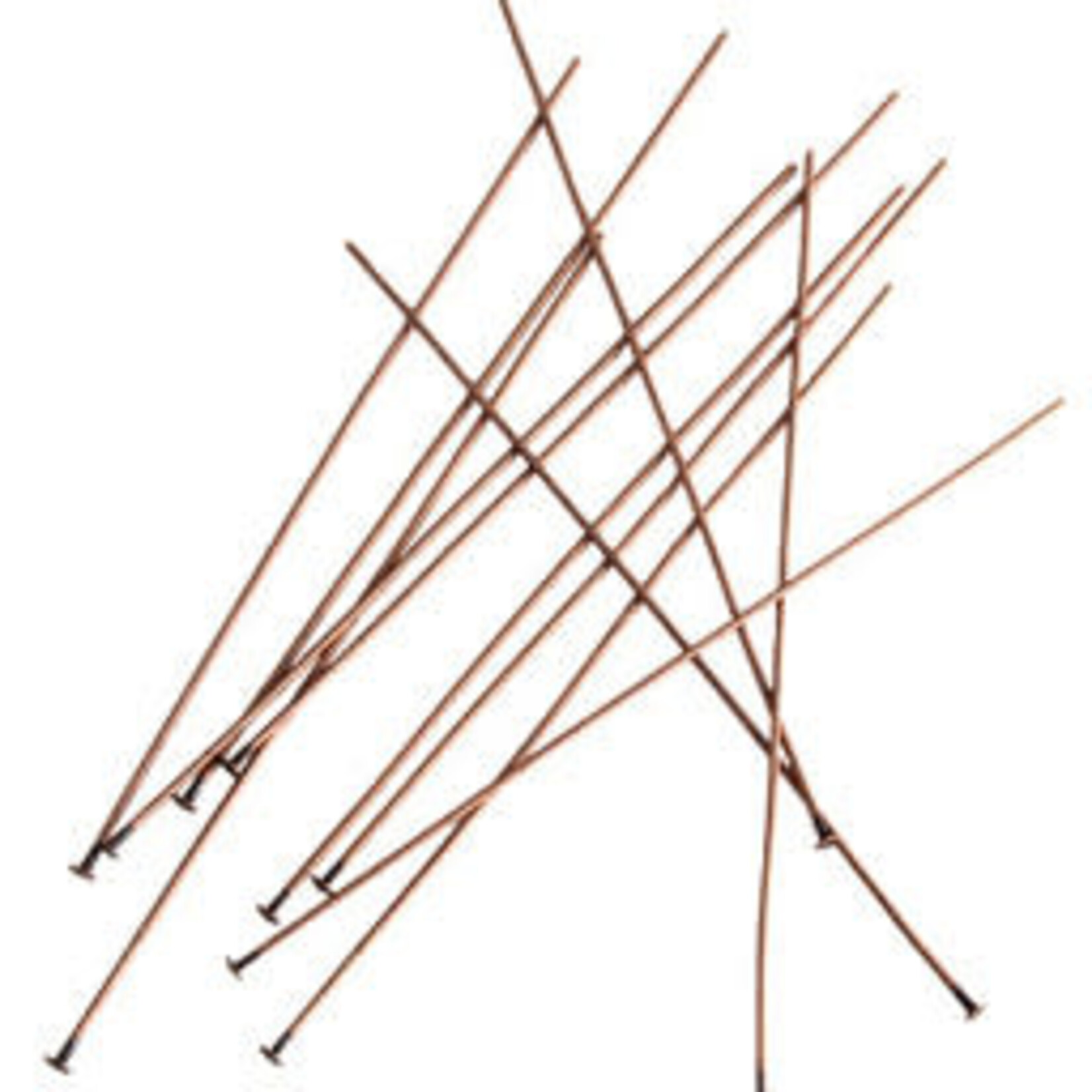 Head Pins (500 pcs) Antique Copper 1 Inch 22ga (.025)