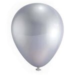 Globos 9" Metallic Silver  25CT