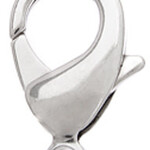 Lobster Clasp Rhodium Plated 12mm (50pcs)