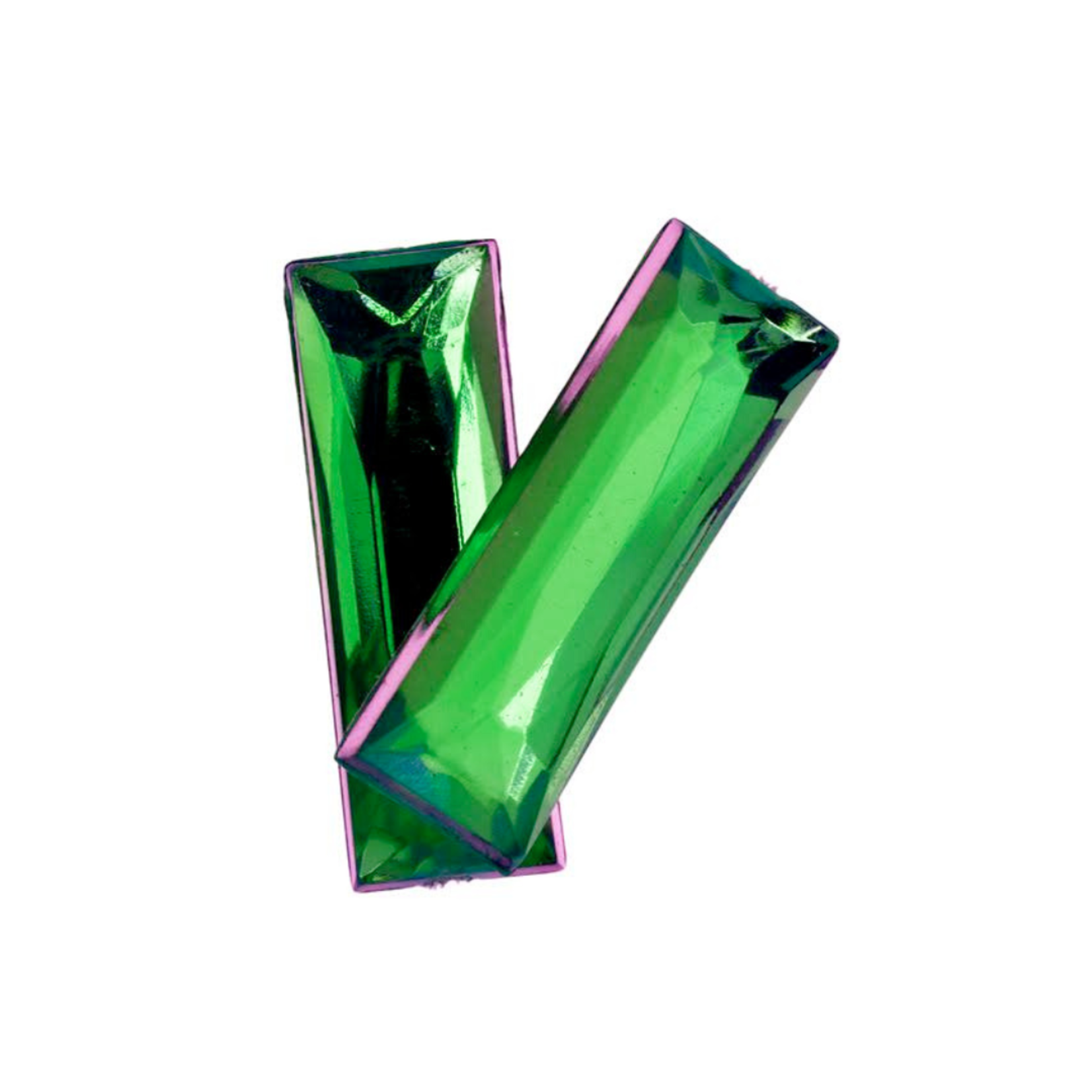 Acrylic Facetted Rhinestone Rectangle (100 Pcs)