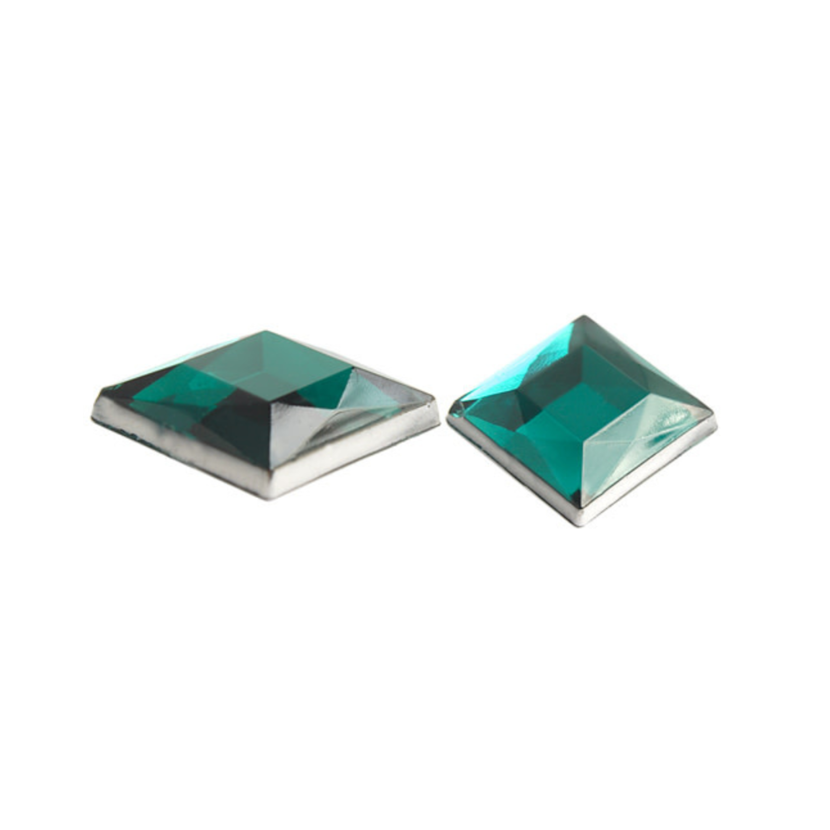Acrylic Facetted Rhinestone Square 14mm (100 pcs)