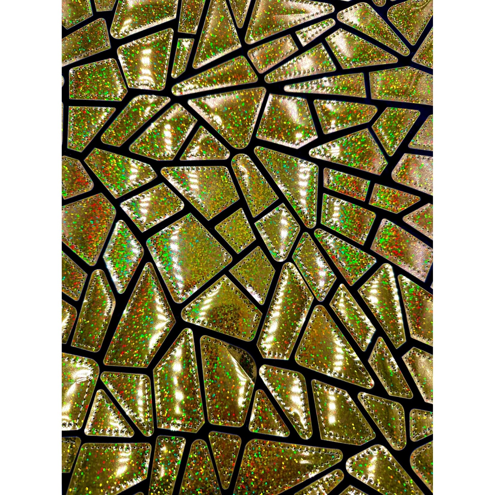 Polyester Velvet Lazer Sequins 50-51 Inches - Iridescent Gold