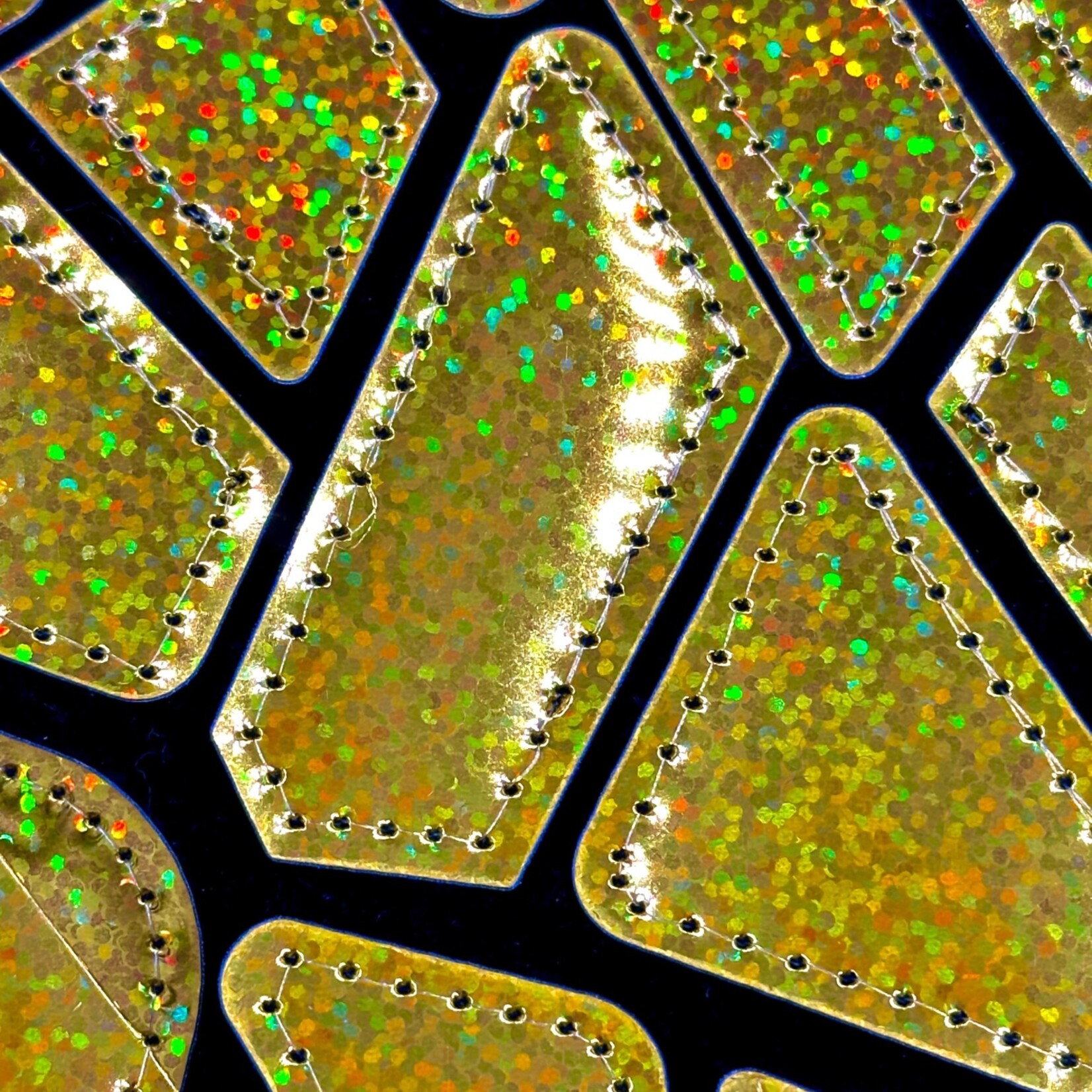 Polyester Velvet Lazer Sequins 50-51 Inches - Iridescent Gold