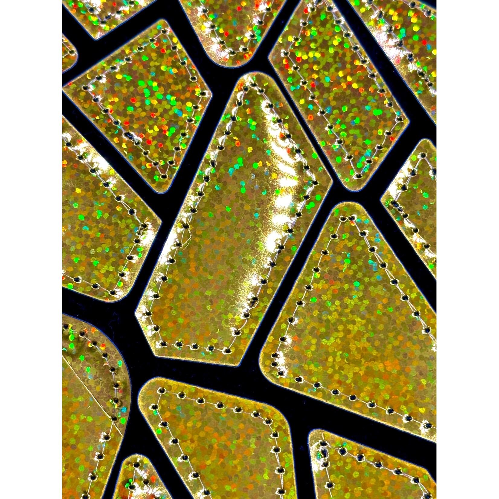Polyester Velvet Lazer Sequins 50-51 Inches - Iridescent Gold
