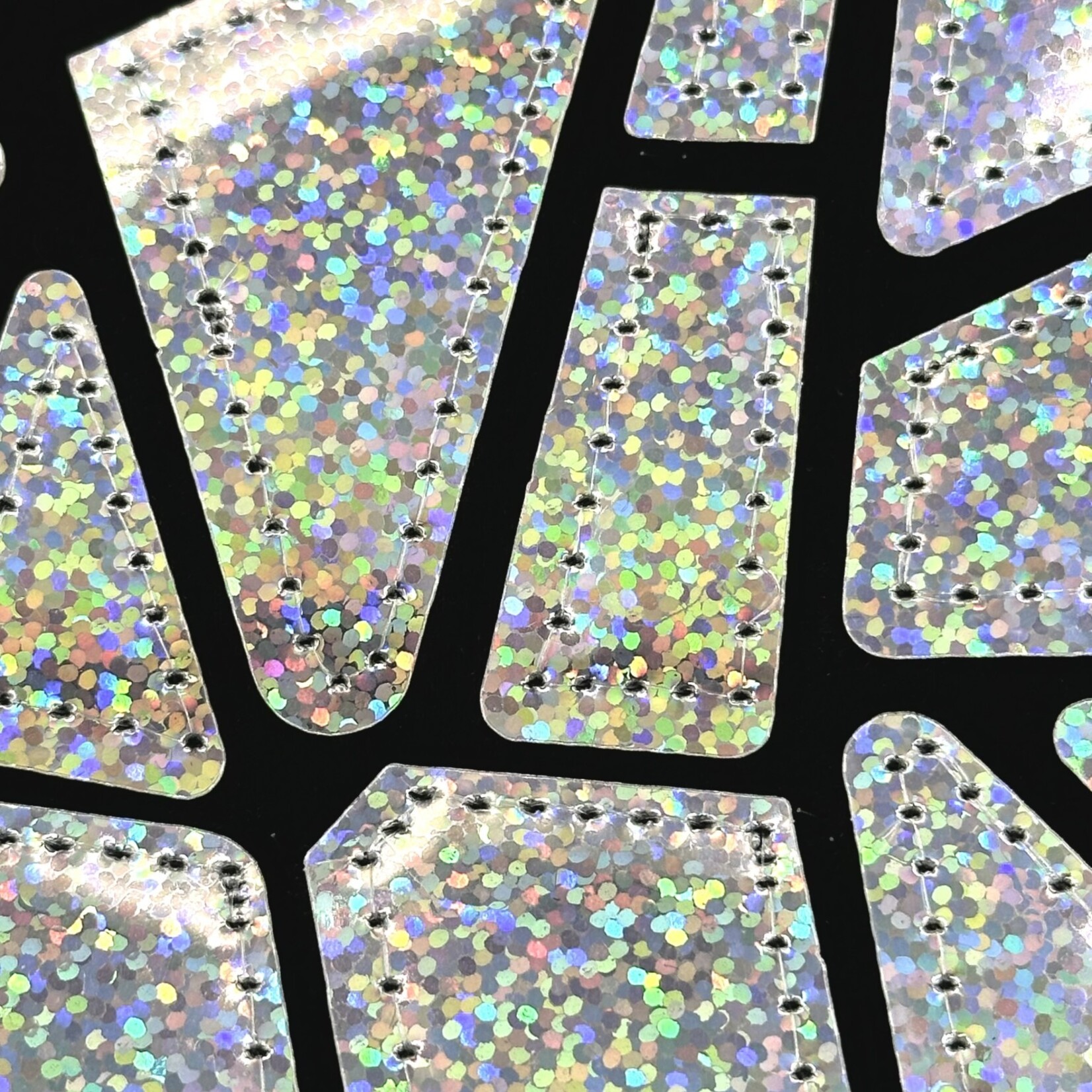 Polyester Velvet Lazer Sequins 50-51 Inches - Hologram Silver