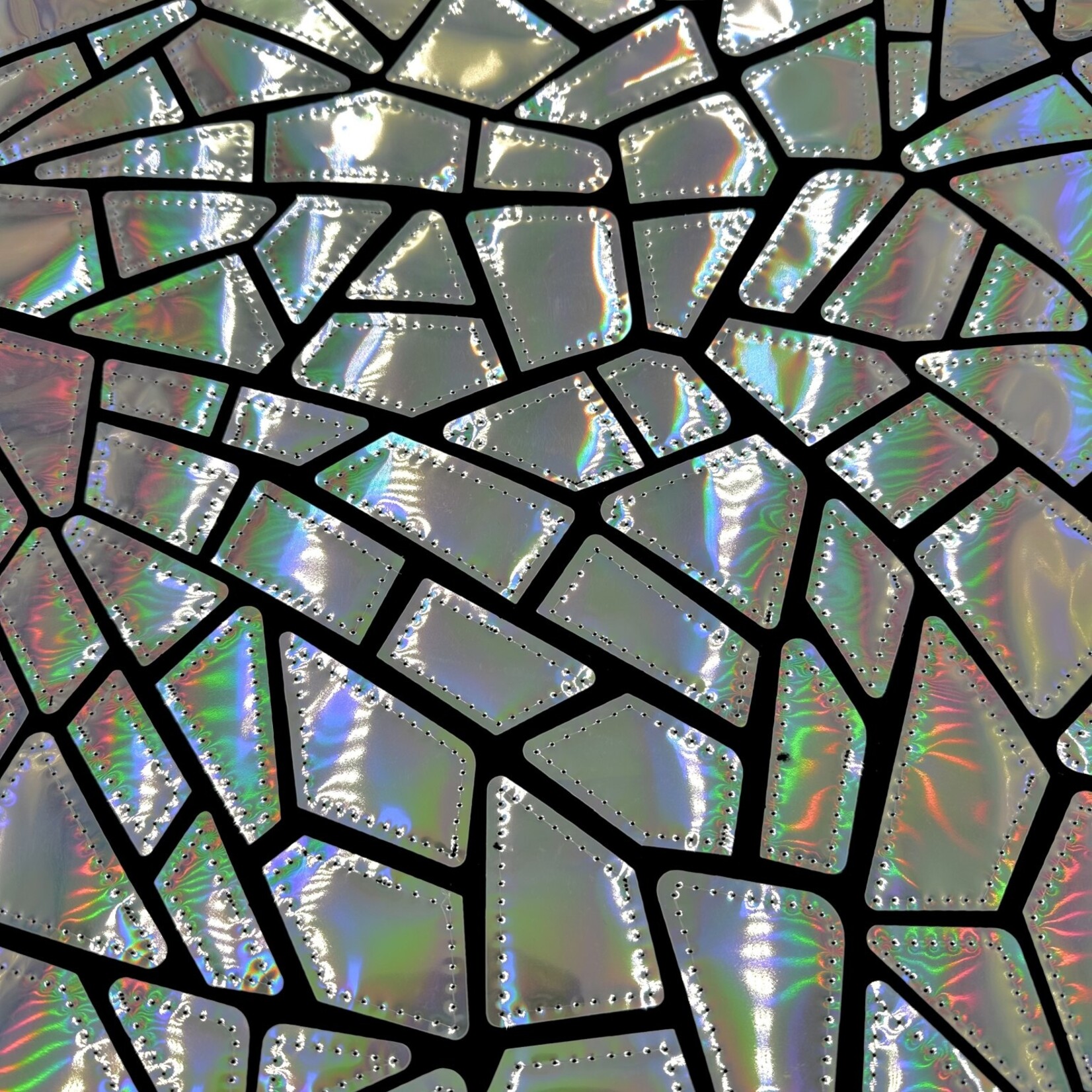 Polyester Velvet Lazer Sequins 50-51 Inches - Iridescent Silver
