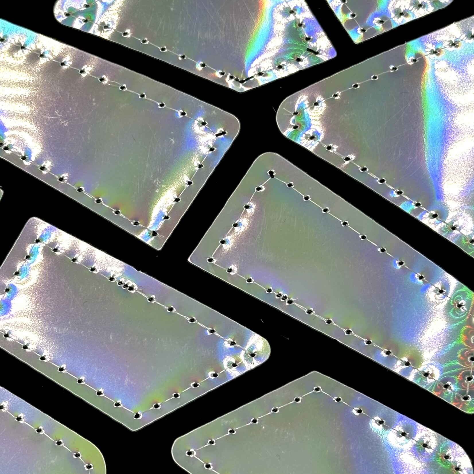 Polyester Velvet Lazer Sequins 50-51 Inches - Iridescent Silver