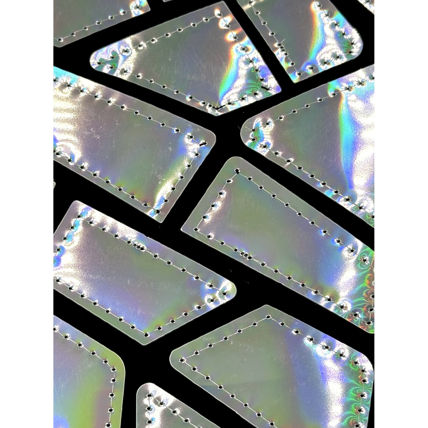 Polyester Velvet Lazer Sequins 50-51 Inches - Iridescent Silver