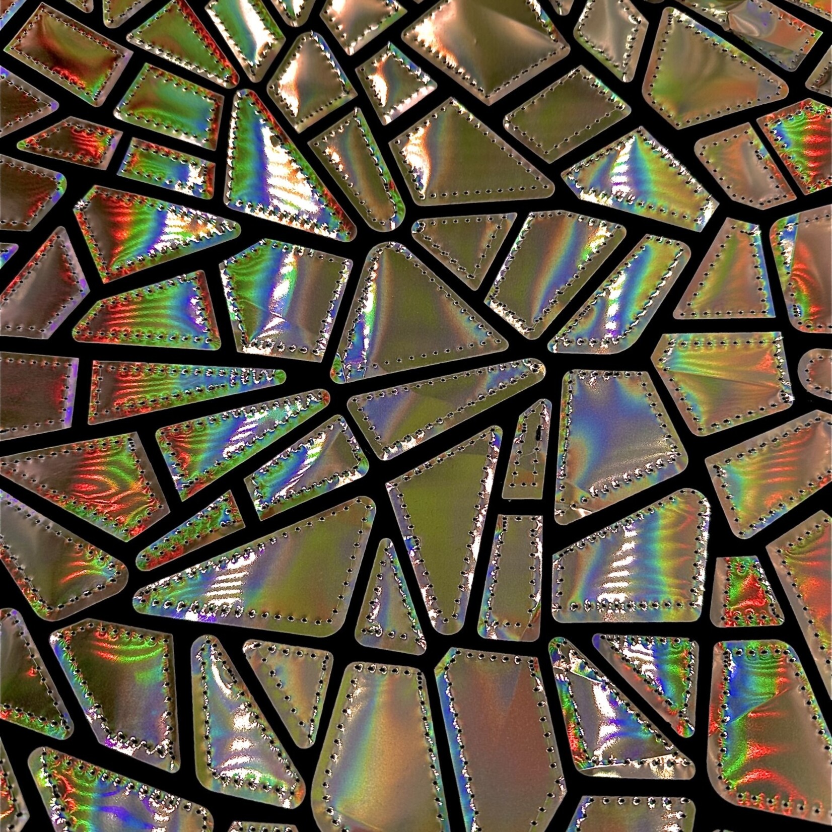 Polyester Velvet Lazer Sequins 50-51 Inches - Hologram Gold