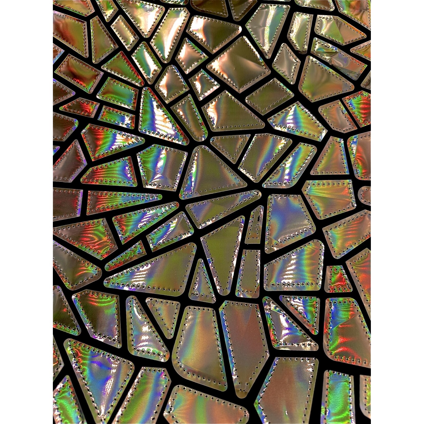 Polyester Velvet Lazer Sequins 50-51 Inches - Hologram Gold