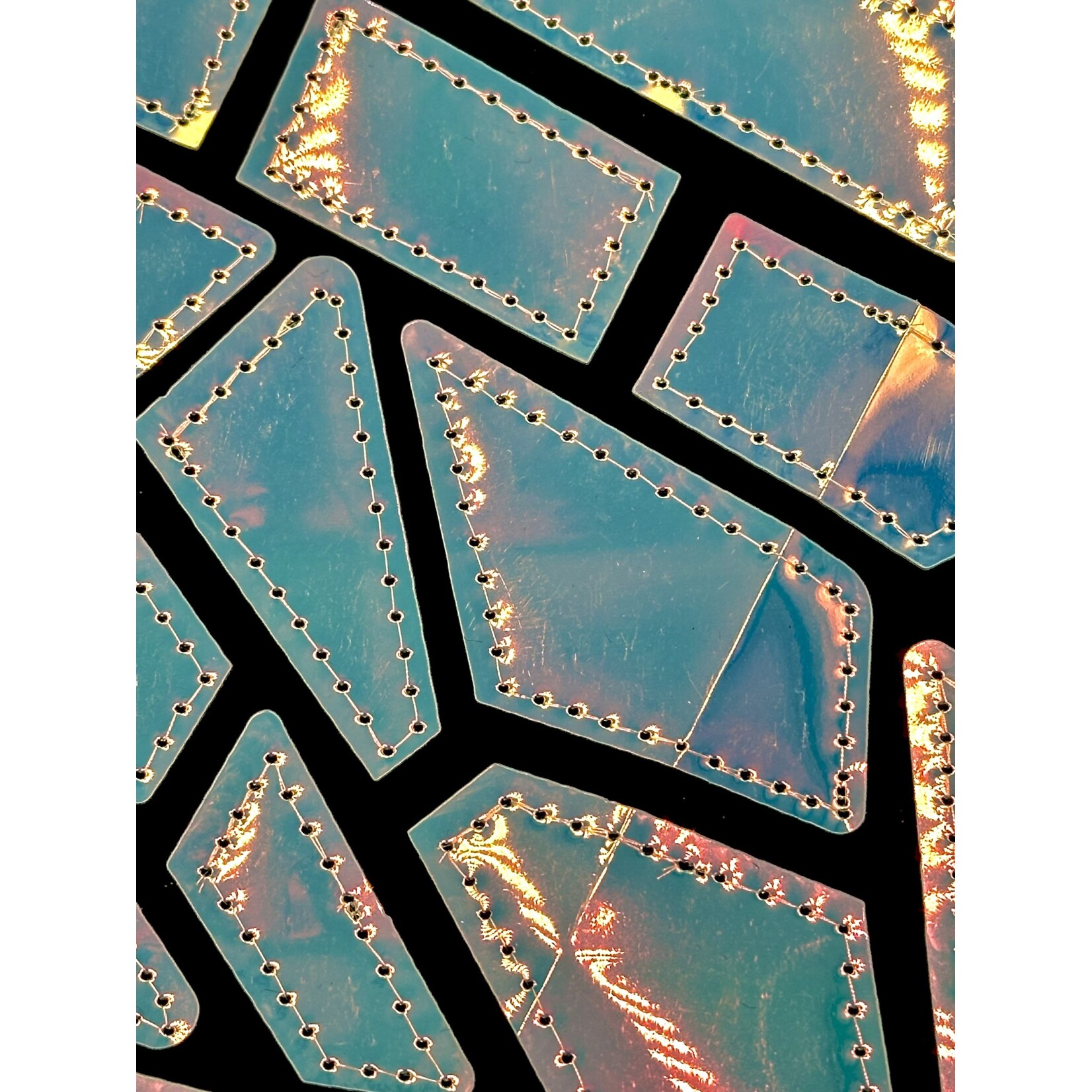 Polyester Velvet Lazer Sequins 50-51 Inches - Iridescent White