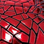 Polyester Velvet Lazer Sequins 50-51 Inches - Red