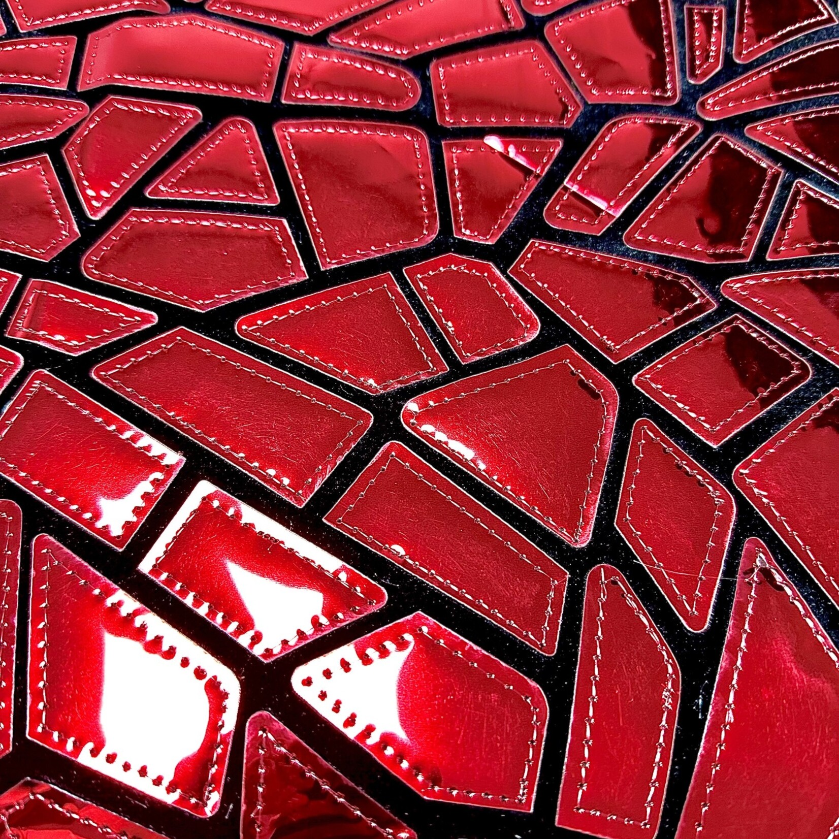 Polyester Velvet Lazer Sequins 50-51 Inches - Red
