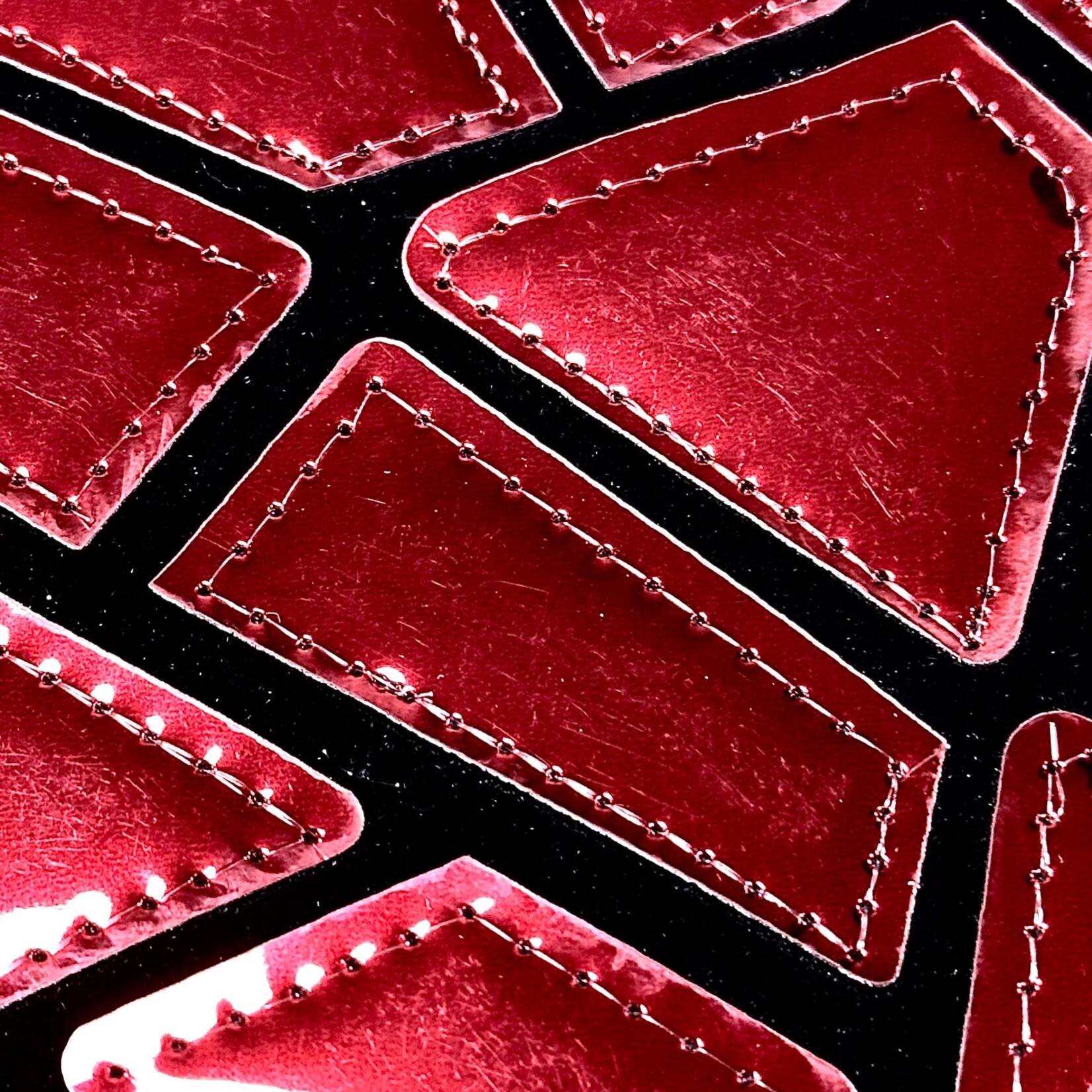 Polyester Velvet Lazer Sequins 50-51 Inches - Red