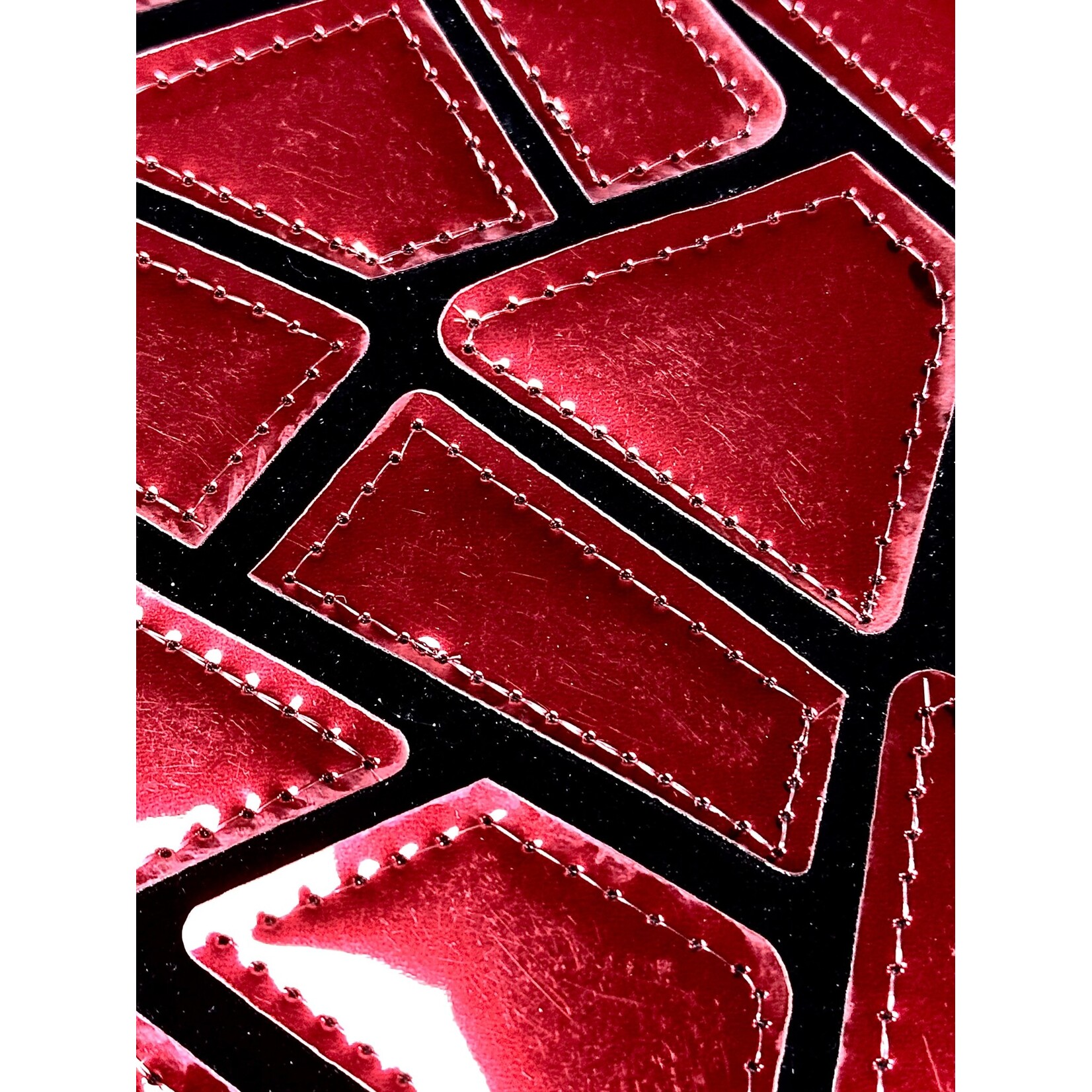 Polyester Velvet Lazer Sequins 50-51 Inches - Red