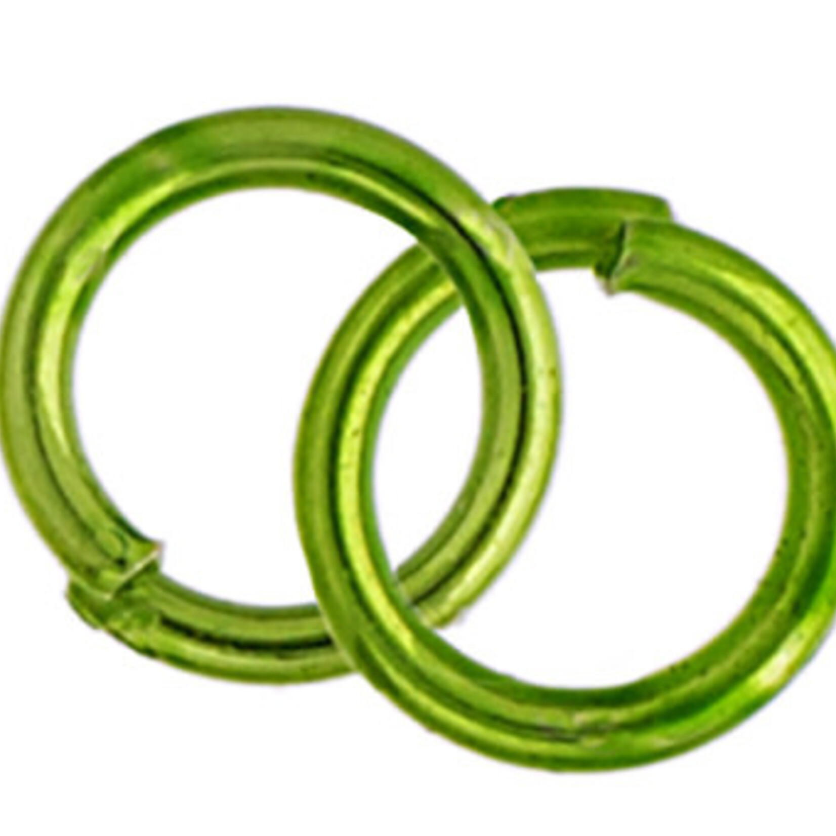 NEO Jump Rings - 6.5mm Lime Green 23ga (24 pieces)