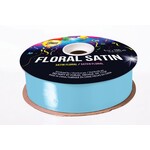 Smooth Floral Satin Ribbon 1 1/2 inches Light Blue