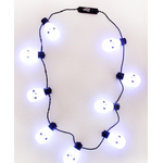 LED White Skulls Necklace (w/battery)