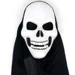Halloween Skeleton Mask with fabric 9.5'' (full face mask)