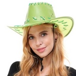 Cowboy Hat Green  Neon Music Festival