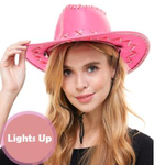 Cowboy Hat Hot Pink  Neon Music Festival