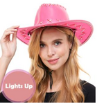 Cowboy Hat Hot Pink  Neon Music Festival