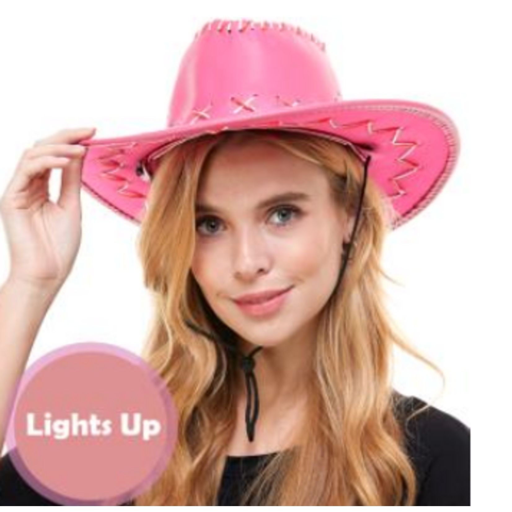 Cowboy Hat Hot Pink  Neon Music Festival