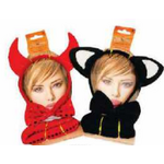 DEVIL HORN AND TAIL SET - RED