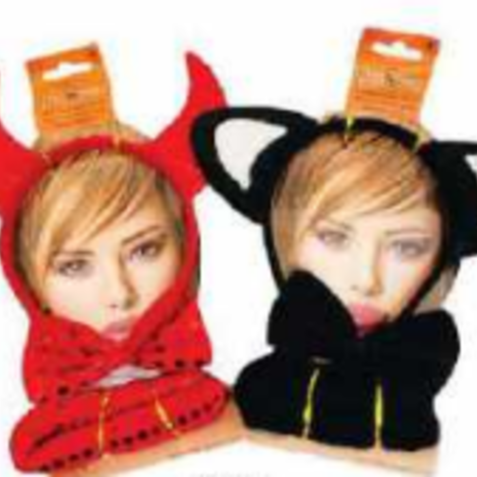DEVIL HORN AND TAIL SET - RED