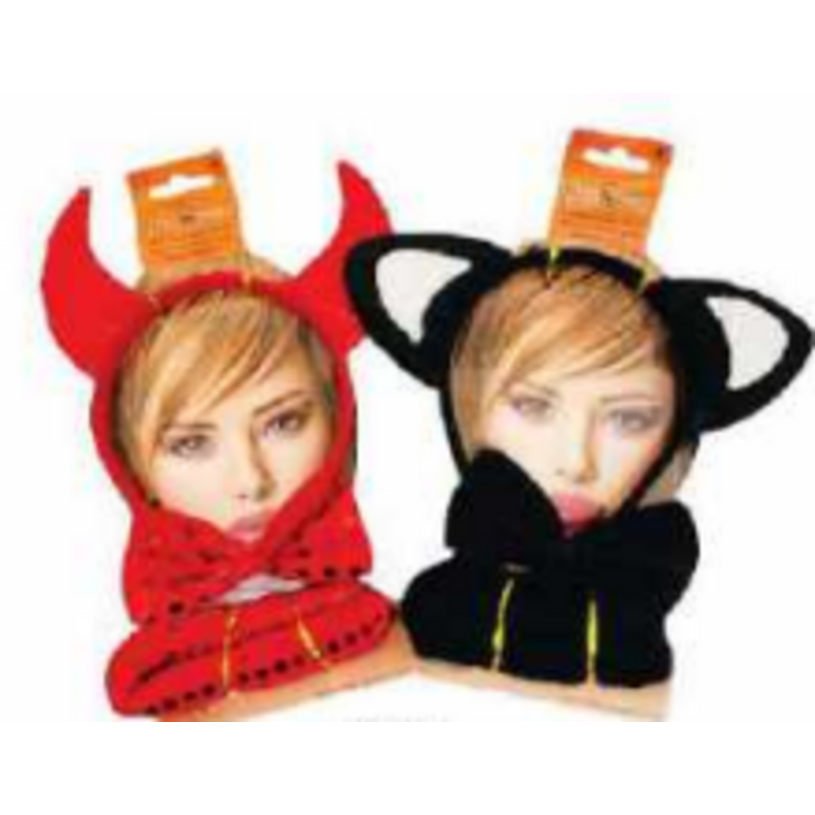 DEVIL HORN AND TAIL SET - RED