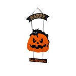 Hanging Halloween Pumpkin & Cat Decoration (26'' x 10.5'')