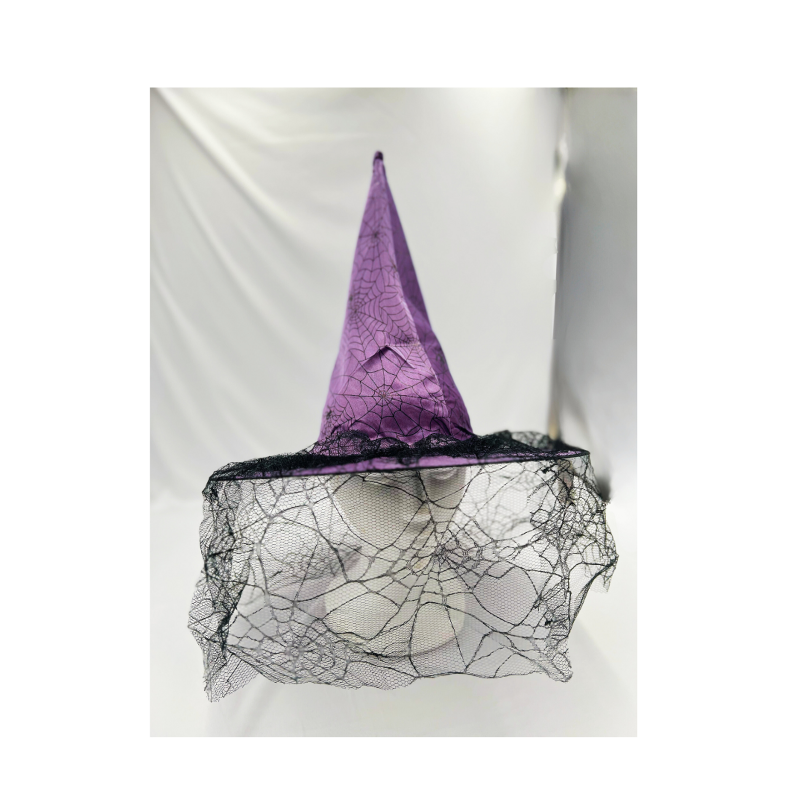 Halloween Lace Witch Hat 16''