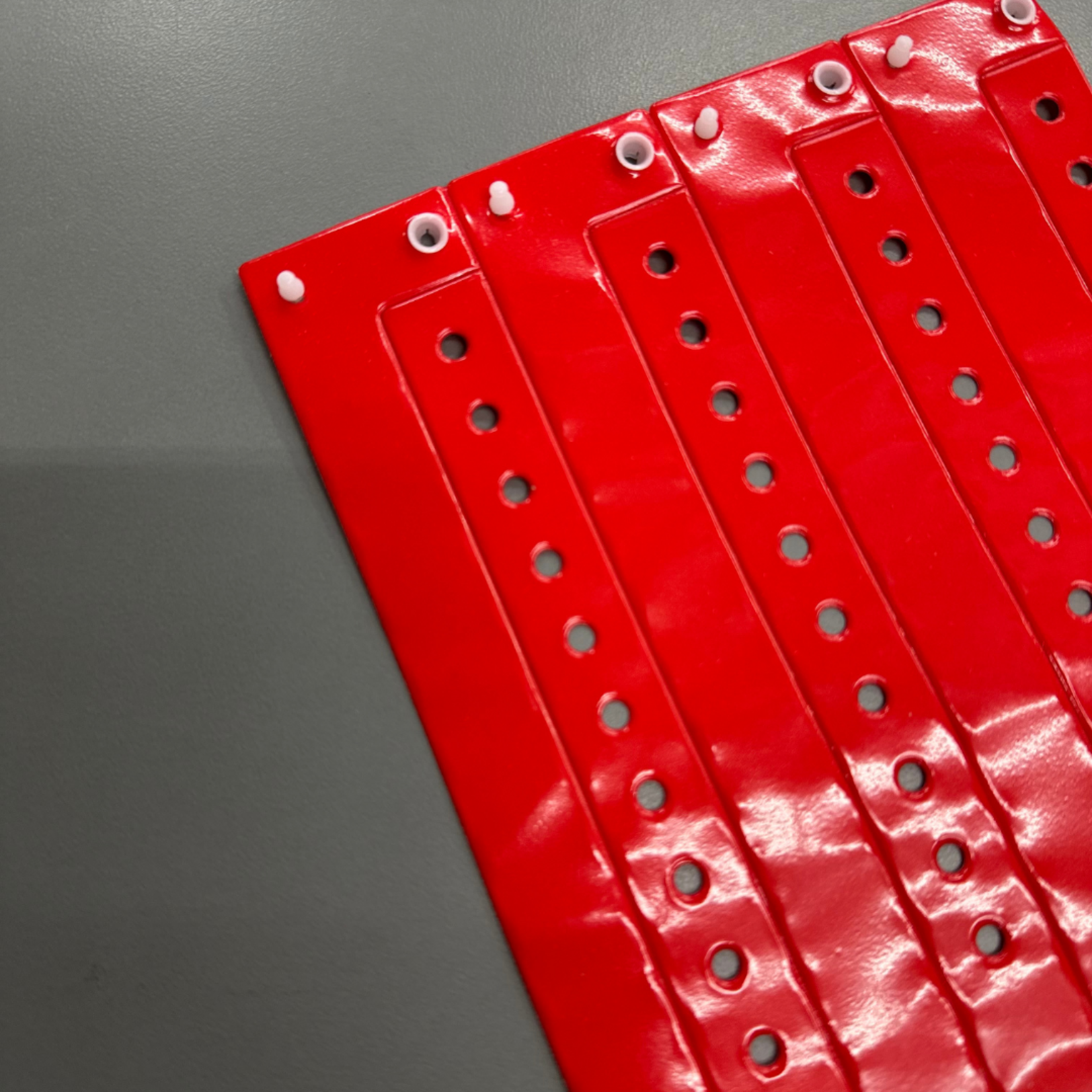 ID Wristbands Bands Plastic (Vinyl) 10 Inches  Cherry Red