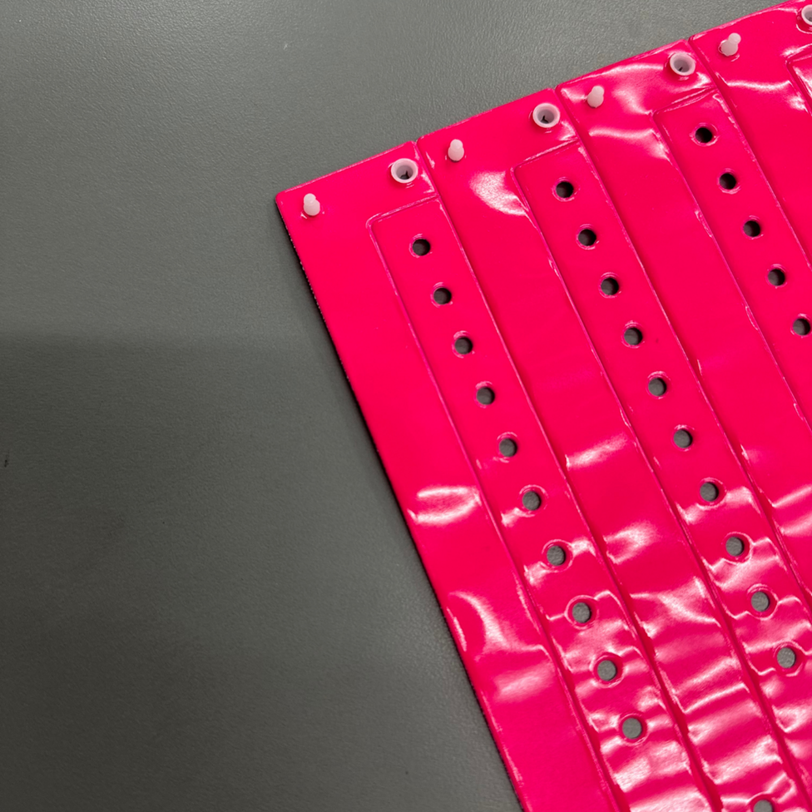 ID Wristbands Bands Plastic (Vinyl) 10 Inches  Neon Pink