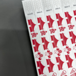 ID Wristbands Bands Tyvek (Paper) 3/4 Inch Carnival Red